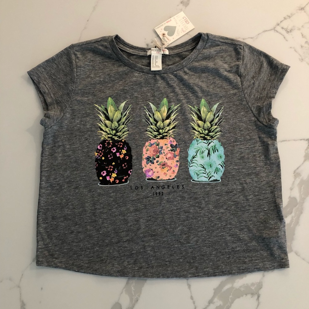 Forever 21 Girls graphic cropped tee